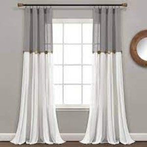 Lush Decor Farmhouse Curtain Panels